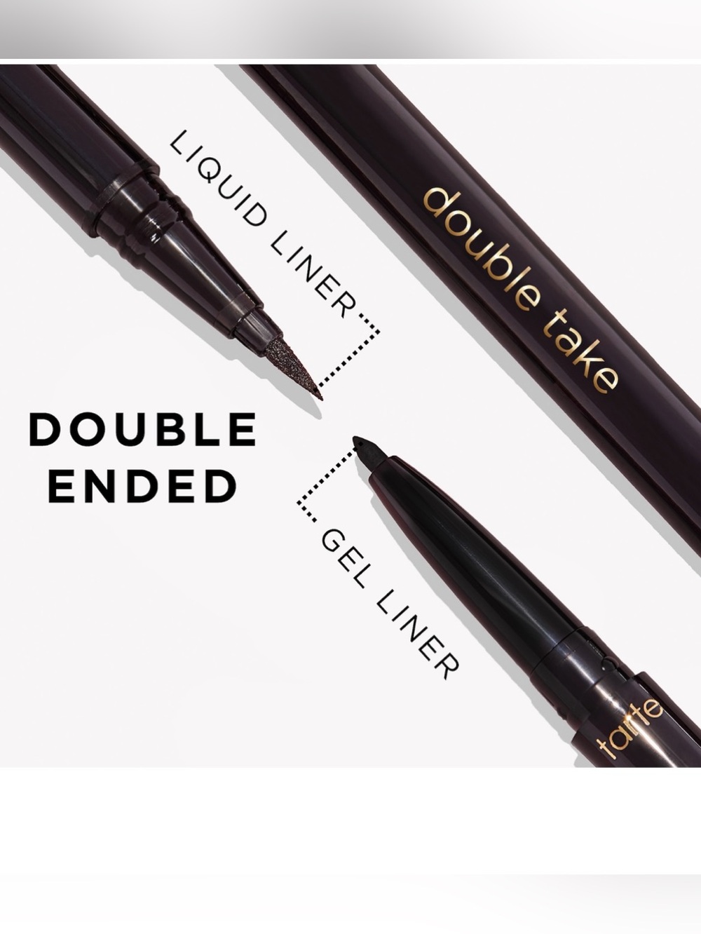Tarte Double Take Dual-Ended Waterproof Liquid and Gel Pencil Eyeliner — Black - Picture 5 of 11